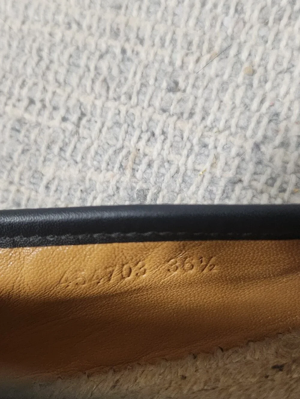 Gucci Black Monogram Embossed Leather Espadrille Flats